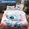 Cartoon Sti Alien 3pcs K-pop music group Bedding set,Ideal for Bedroom, Dormitory,Including Duvet Cover And 2pcs Pillowcases,Fan gifts
