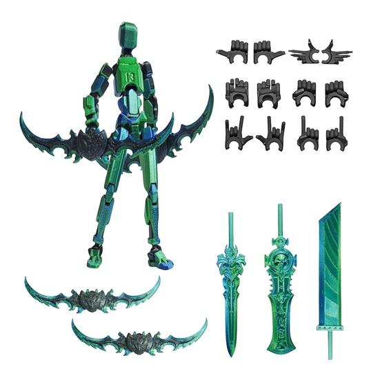 3D Printed Robot Action Figure with Accessories Movable Joints Robot Model Toy Articulated Dummy Figurine Decoration Ornament