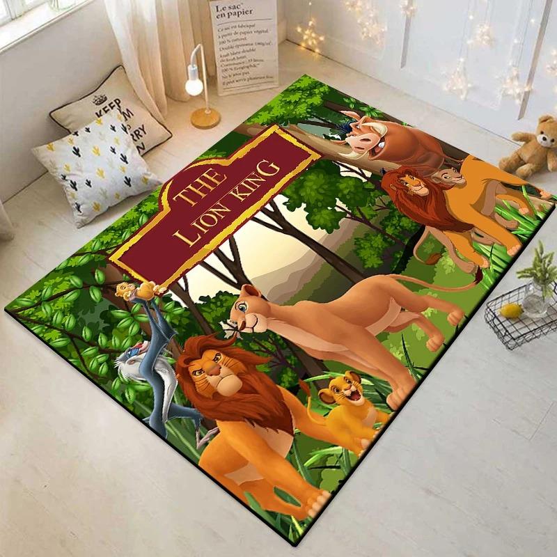 The Lion King Pattern 3D Kids Bedroom Bedside Carpet Non Slip Soft Floor Mat Sofa Coffee Table Rugs for Home Decor