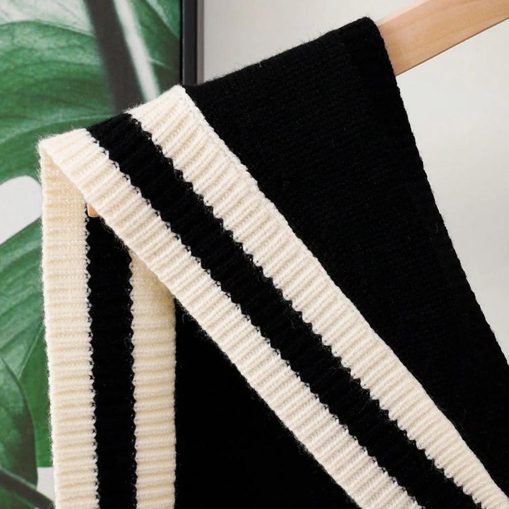 Solid Color Neck Shawl Warm Detachable Collars Scarf New Knitted Shawl Autumn Winter