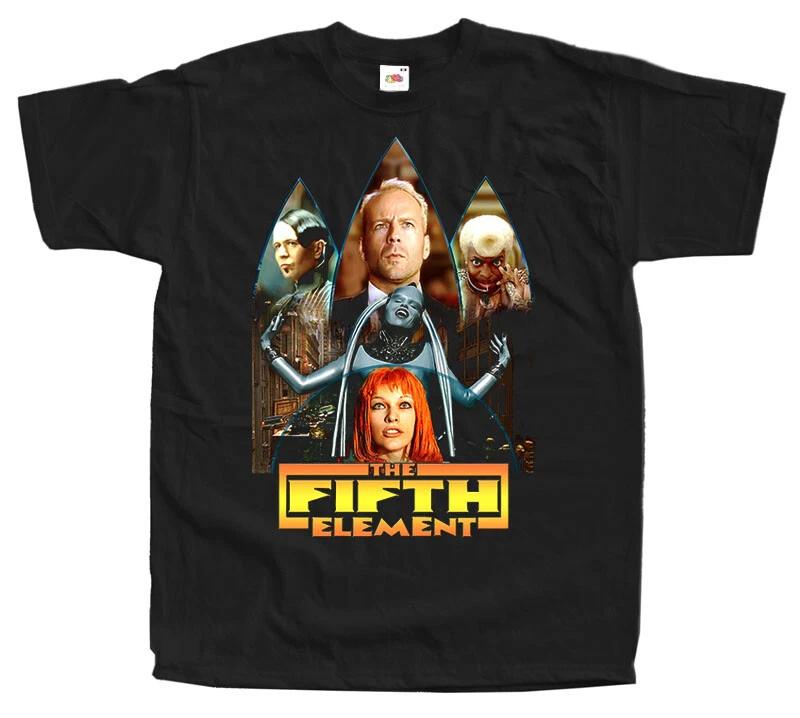 The Fifth Element T SHIRT Tee V6 Movie Poster BLACK Shirt sizes S-5XL M