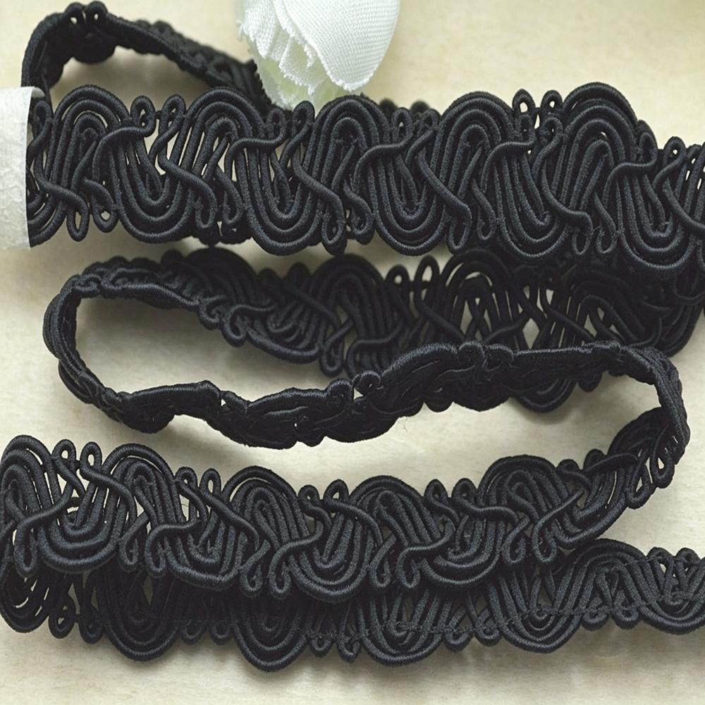 5 meters/16.4ft each pack 1.0cm lace sewing embroidery trims black white ribbons curtain curve accessory handmade DIY craft bra dress gowns decoration