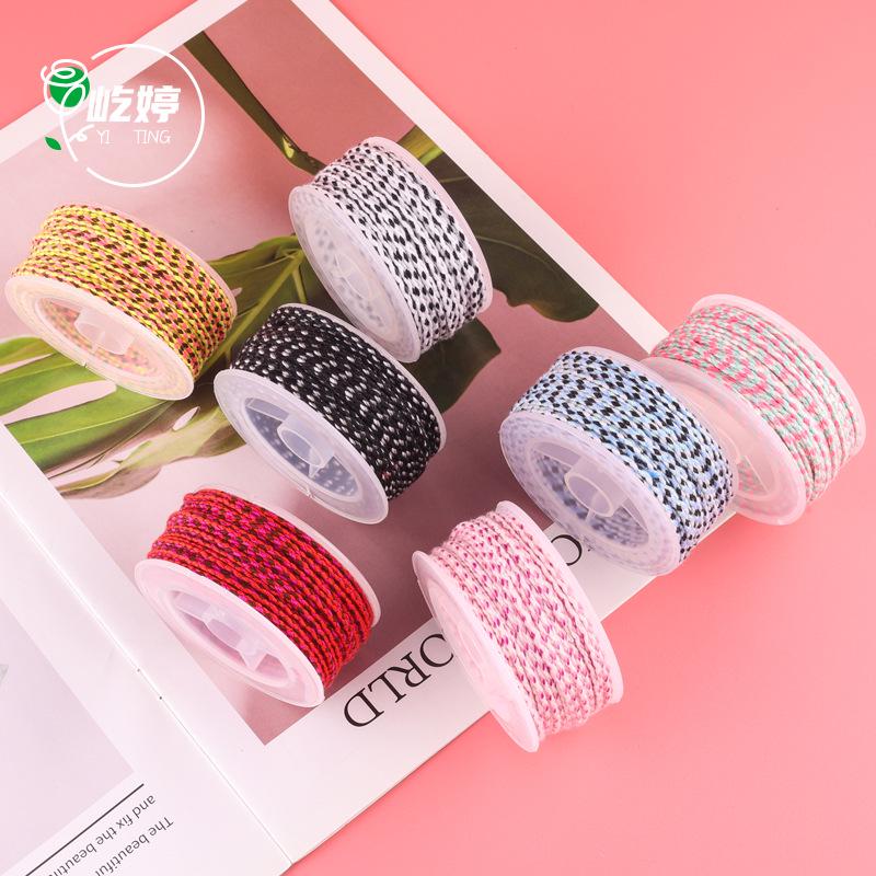 Sigu Sanhua Tibetan-Style Star & Moon Bodhi Cotton Thread - Non-Elastic, Wear-Resistant DIY Weaving Rope