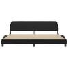 Dover  Bed Frame Black and White 200x200 cm Faux Leather