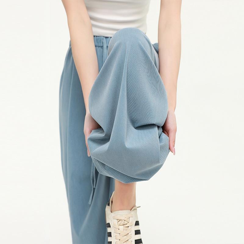 Bing Si Yamamoto Wide Leg Pants Women's Summer New High Waist Loose Straight Casual Pants Versatile Tencel Jeans