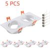 5 Pcs LED Downlight Spotlight Brackets with GU10 Lamp Holder Light Stand Adapters Lamp Shade Rings Hole Enlarge Outer Frame