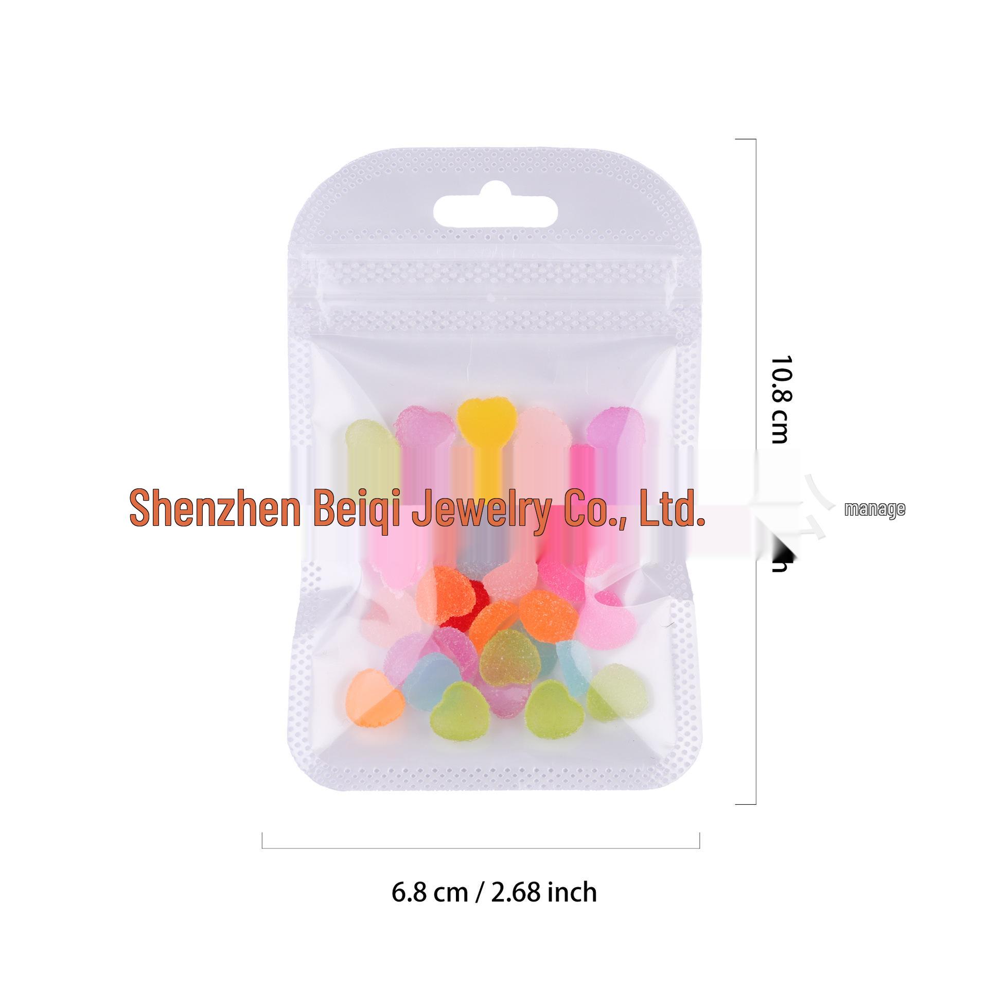 Heart Candy Nail Art & Phone Case DIY Accessories Kit Jelly Green One Pc