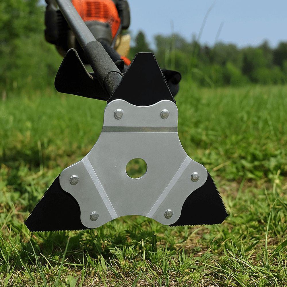 Manganese Steel Quenched Triangular Blades Dual-use Double-sided Blades  Lawn Mowing