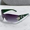 New Women's Fashion Y2K Sunglasses Star Decorative Large Frame Sun Glasses Outdoor Sports Cycling Eyewear UV400