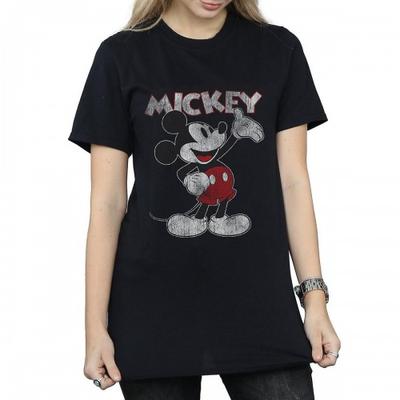 Womens/Ladies Presents Mickey Mouse Cotton Boyfriend T-Shirt