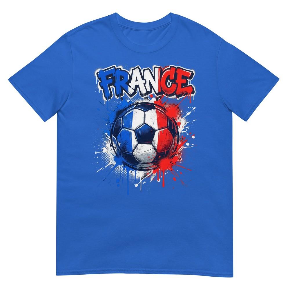 France Football Soccer Player Flag Graffiti Fathers Day Tshirt
