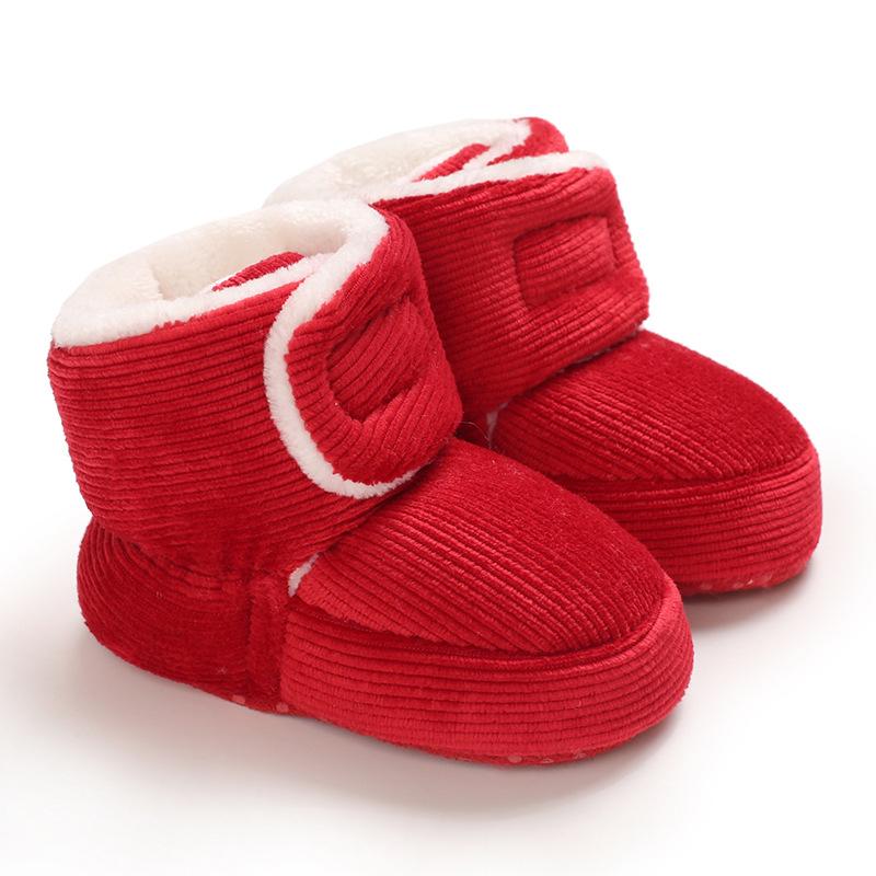 Autumn and Winter Men's and Women's Baby Warm Plus Velvet Soft-soled Snow Boots