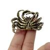 Antique Bronze Small Crab Statue Car Ornament Pure Brass Solid Animal Miniature Figurine Vintage Auto Decoration Accessories