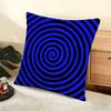 Hallucinatory Vortex Cushion Cover Soft Short Plush Pillow Cover Smooth Cozy Texture Aesthetic Cushion Case Home Decor
