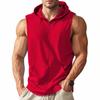 2026 Summer Men's Fitness Training Zipper Hooded Sweatshirt Sleeveless