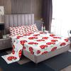 Cartoon Mushroom Pattern Mattress Four-Piece Bedding Set Bedroom Dormitory Bedding Decoration
