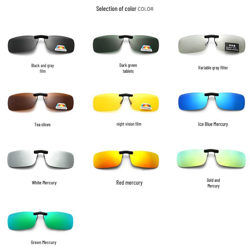 Polarized Clip-On Sunglasses & Night Vision Goggles for Men and Women Drivers