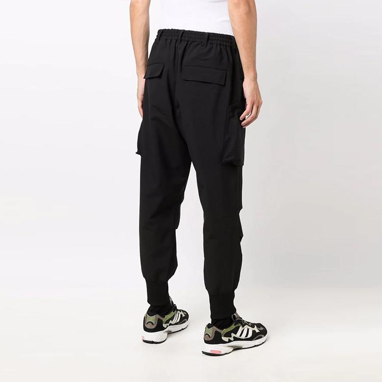 Y-3 FW21 Logo Drop Crotch Jogging Pants Men Pants Black HB3425