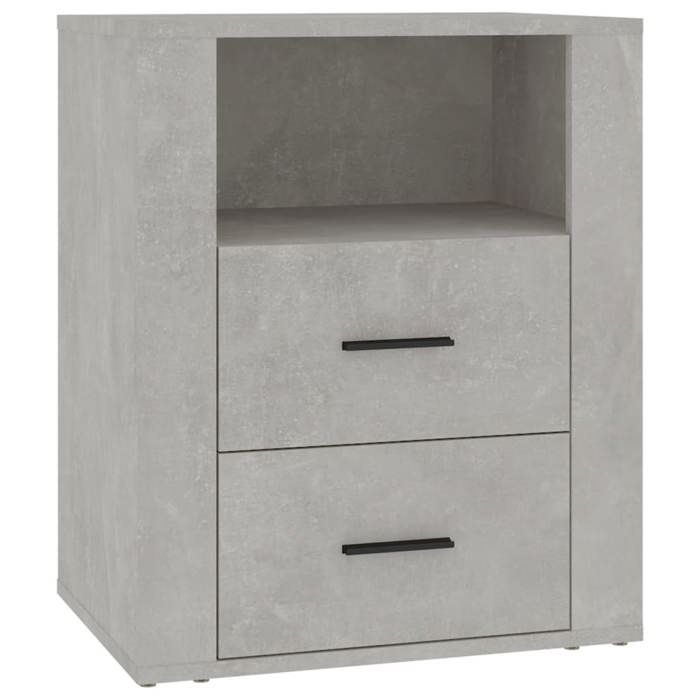 Maison Exclusive - Table de chevet Gris béton 50x36x60 cm Bois d'ingénierie