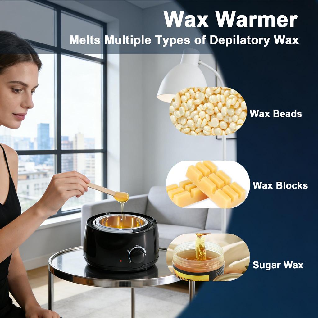 Wax Warmer, Fast Heating, Hair Removal Wax Heater, Portable Wax Melting Machine, Gift for Smooth Skin