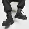 American carbon black high boots men's British platform Chelsea boots frosted leather locomotive Martin boots genuine leather cigarette boots