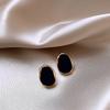Vintage Black Crystal Drop Earrings for Women Design Elegant Rhinestone Dangle Earring Goth Jewelry Gifts