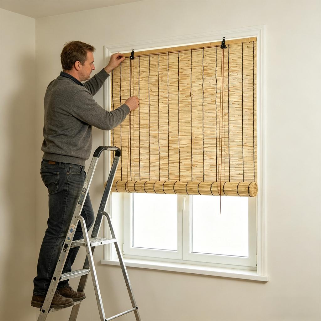 Wall Decoration Ceiling Straw Curtain, Cross-border Partition, Lifting  Curtain, Roller Blind