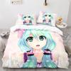 Gacha Life Academia Anime Duvet Cover Set with Pillow Covers Polyester Teens Kids Bedding Set Full Queen King Size Bed Linen