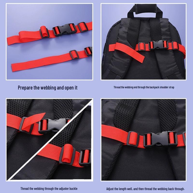 Children's Anti-Slip Chest Strap for Backpacks - Double Shoulder Secure Buckle Accessory