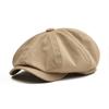 Newsboy Cap Men's Twill Cotton Eight Panel Hat Women's Baker Boy Caps Retro Big Large Hats Male Boina Black Beret 003