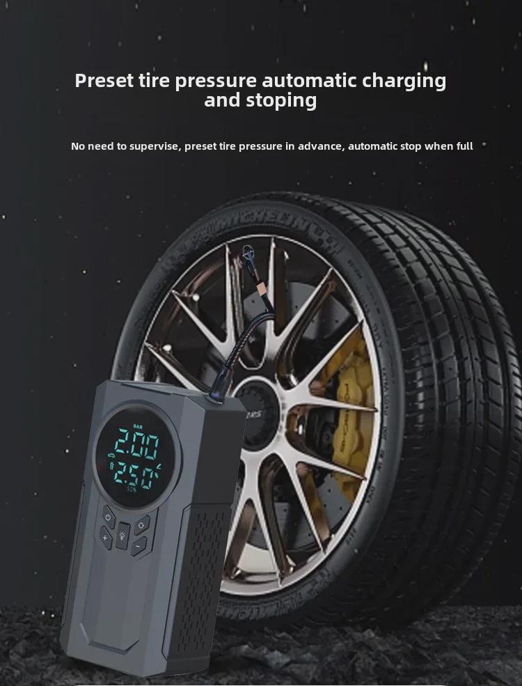 Portable Intelligent Wireless Car Air Pump with Digital Display and High Power