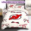 Ice Hockey Logo Pattern Bedding Quilt Set Quilt Cover Pillowcase Home Decoration Birthday Gift (1*duvet Cover+ 2*pillowcase, Without Core)