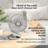 Ventilador de escritorio portátil de 6 pulgadas con luz LED recargable y clip potente por USB