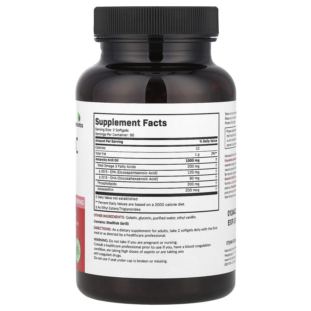 Antarctic Krill Oil with Astaxanthin, 1,000Mg, 180 Softgels (500Mg Per Softgel)