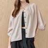MAXZA Balloon Sleeve Pintuck Round 7 8 Blouse Jacket Zd05qj600on