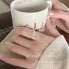 Wind Pearl Zircon Butterfly Ring Female Niche High-end Sense Light Luxury Couple Pair Ring Temperament Open Ring