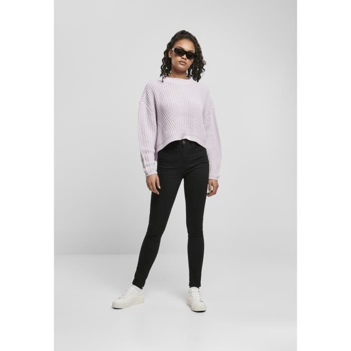 Sweatshirt - Urban Classics - Wide Oversize - Violet Lila - Col Montant - Manches Longues