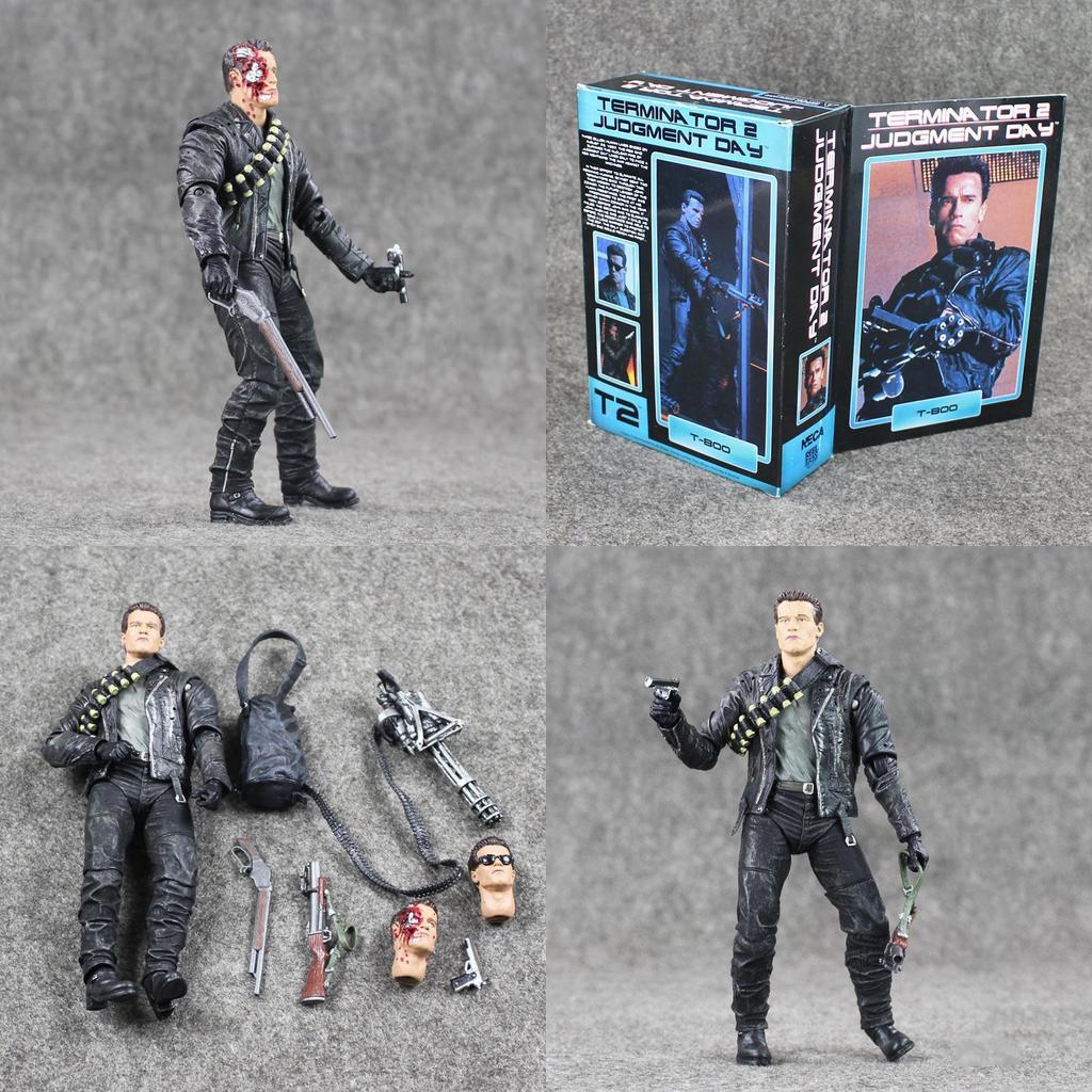 2 Judgment Terminator Day T800 Ultimate Deluxe Arnold 8" Action New Figure