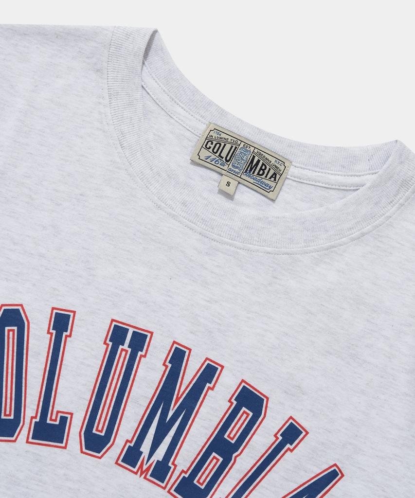 COLUMBIA UNIVERSITY Cu Arch Women Slim-Fit S/S T-Shirts_Light Melange Gray
