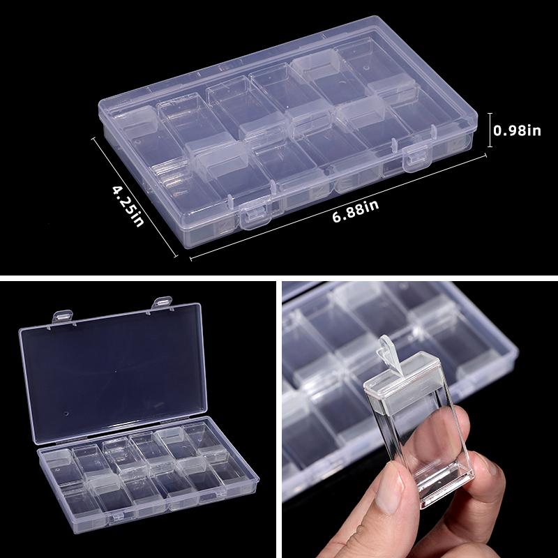 Plastic Organizer Storage Box  Container Jewelry Box with Adjustable Dividers for Beads Art DIY Crafts Jewelry Fishing Tackles