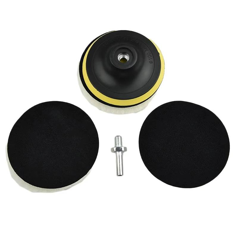 5pcs 4-inch 100mm Pads Polishing Wheel for Electric Drill Polisher Sanding and Buffing Accessory Car Beauty Waxing Sponge Wheel