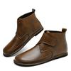 Handmade Business High Top Leather Shoe British Style Man Ankle Boots Versatile Casual Botas Winter Plush Warm Men Chelsea Boots