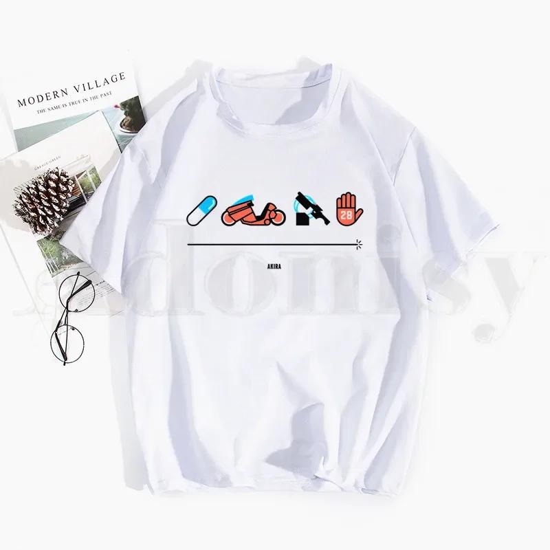Akira Shotaro Kaneda Motociclista A Cápsula Japão Anime Camisetas Tops Camisetas Homens Mulheres Manga Curta Camiseta Casual Streetwear Engraçado