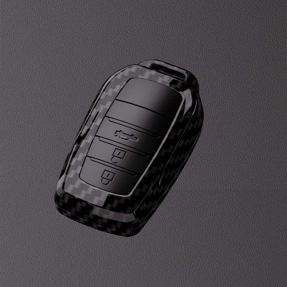 

2/3/4/5 Button Carbon Car Key Case Cover For Toyota Rav4 Harrier Hilux Fortuner Land Cruiser Crown Highland Prado Yaris Cross Ay