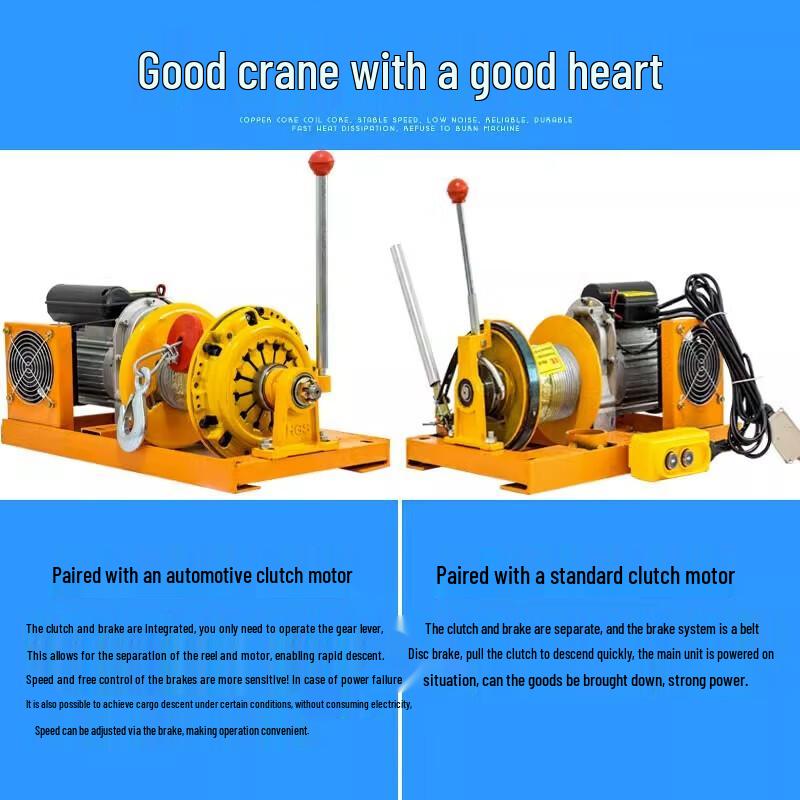Portable Electric Hoist for Rooftop Material Lifting CN plug (adapter included)