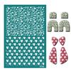 Valentines Day Silk Screen Stencils Reusable Earrings Screen Printing Stencils Lovely Heart Mesh Transfers Stencils