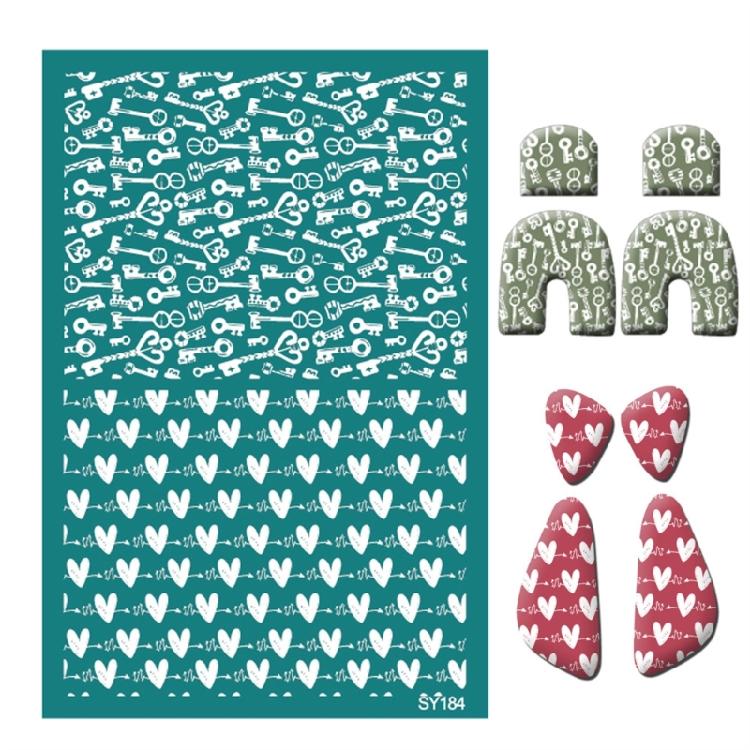 Valentines Day Silk Screen Stencils Reusable Earrings Screen Printing Stencils Lovely Heart Mesh Transfers Stencils