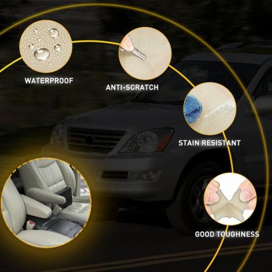 2Pcs For 2003-2009 Lexus GX470 Beige Tan Leather Seat Armrest Replacement Cover