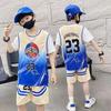 Children's Basketball Clothes, Boys and Girls' Comfortable Sportswear, Children's Fashionable Printed Training Sportswear Set
