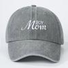 Washed Cotton Boy Mom Embroidery Caps Vintage Baseball Cap Fashion Sport Visors Cap  Gifts